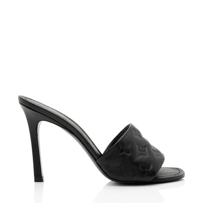 Louis Vuitton Monogram Embossed Lambskin Revival Mules - Size 10 / 40 (SHF-QCnRQZ)