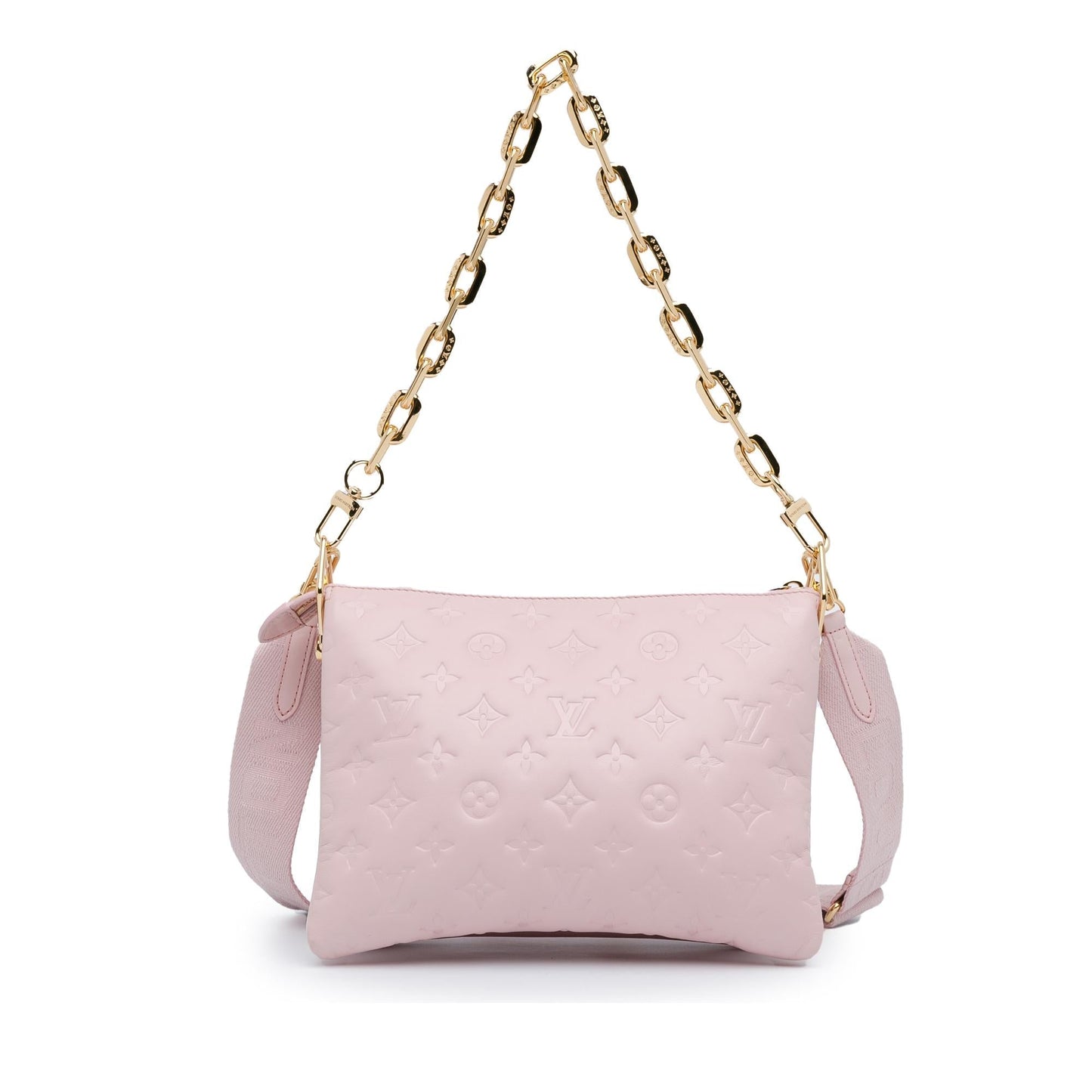 Louis Vuitton Monogram Embossed Puffy Lambskin Coussin PM