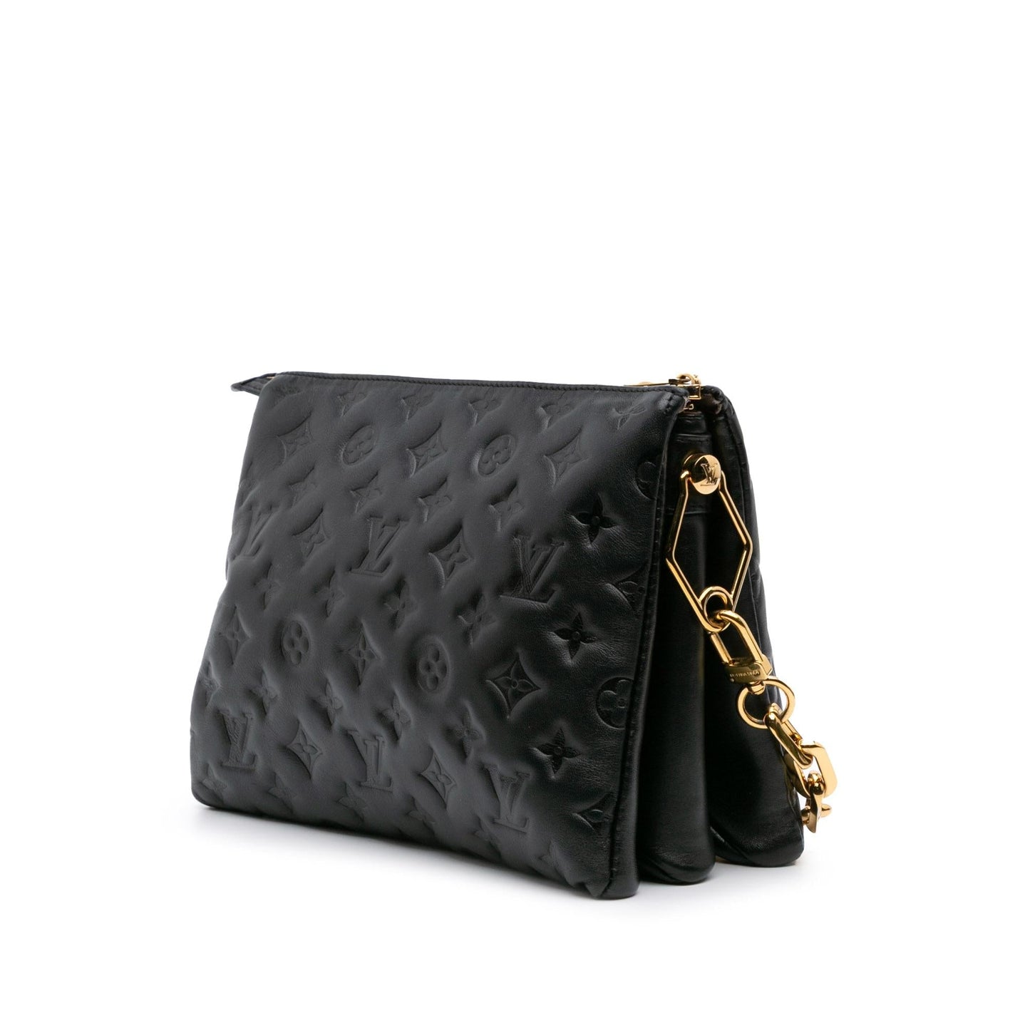 Louis Vuitton Monogram Embossed Puffy Lambskin Coussin PM