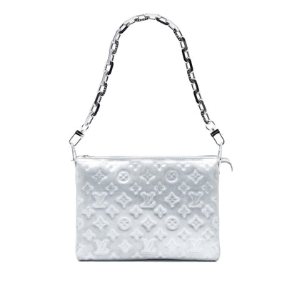 Louis Vuitton Monogram Embossed Puffy Lambskin Coussin PM