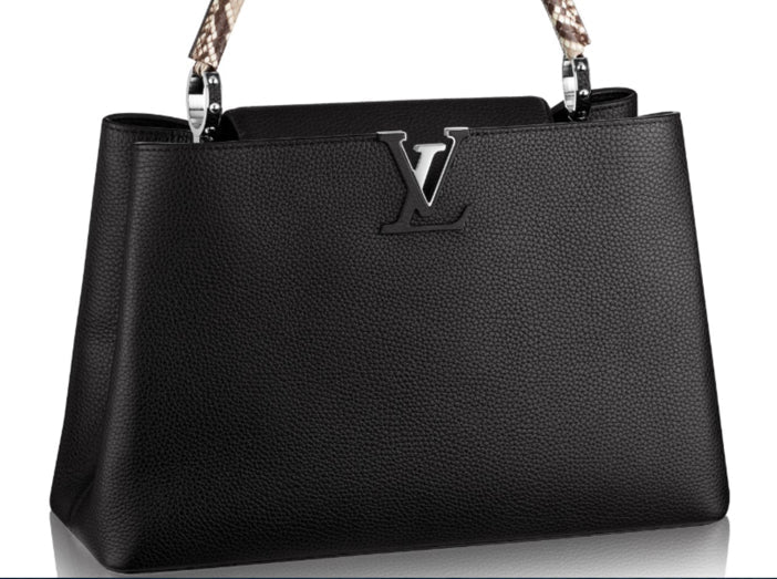 LU VI -  TAURILLON LEATHER & PYTHON SKIN CAPUCINES MM-HS