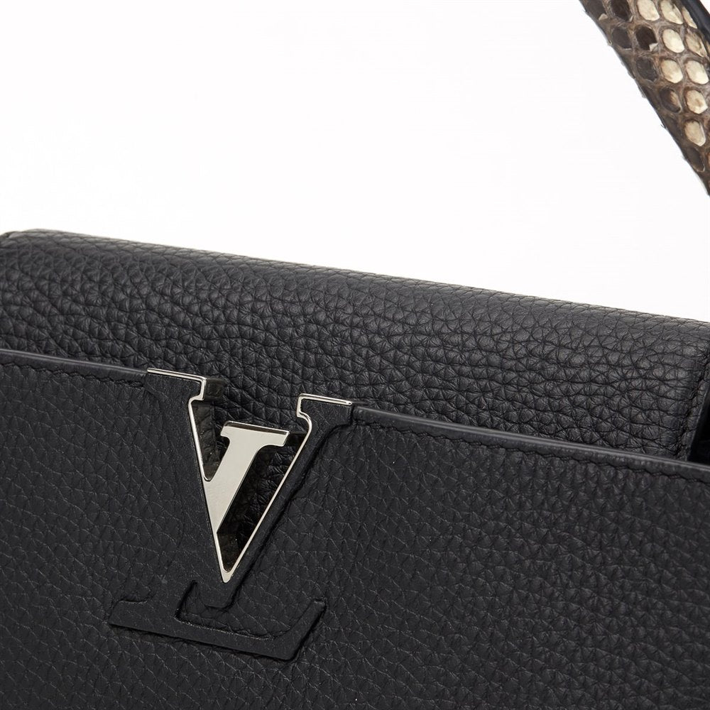 LU VI -  TAURILLON LEATHER & PYTHON SKIN CAPUCINES MM-HS