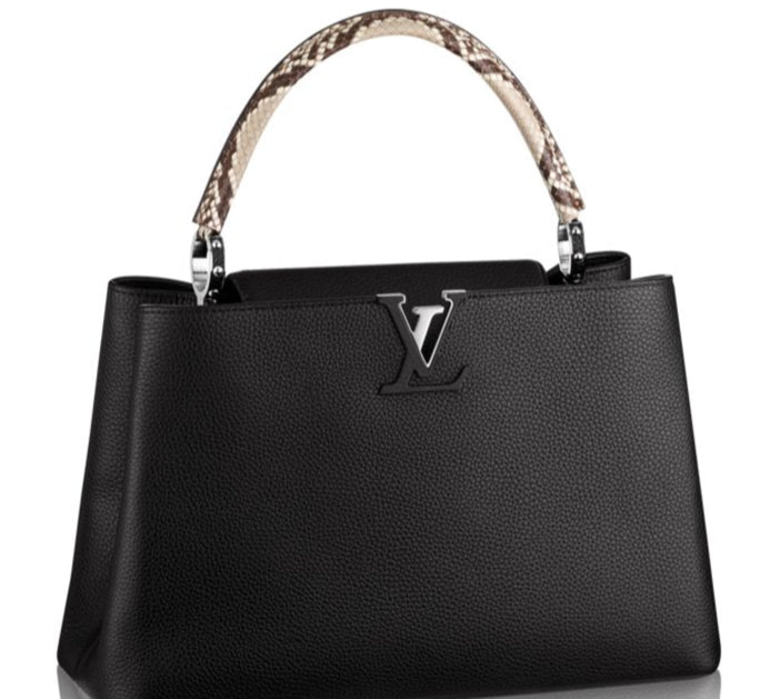 LU VI -  TAURILLON LEATHER & PYTHON SKIN CAPUCINES MM-HS