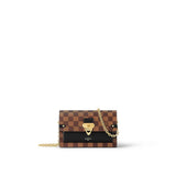 LU VI -  DAMIER EBENE VAVIN CHAIN WALLET ON CHAIN