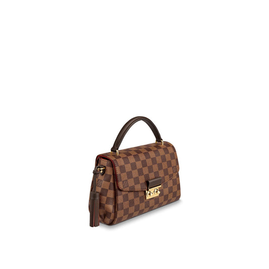 LU VI -  CROISETTE DAMIER EBENE SHOULDER BAG