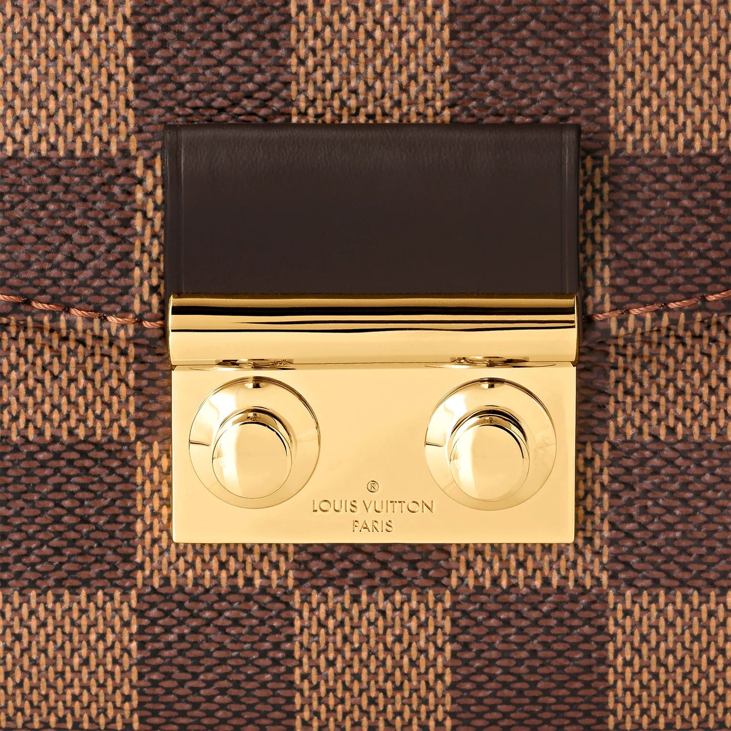 LU VI -  CROISETTE DAMIER EBENE SHOULDER BAG