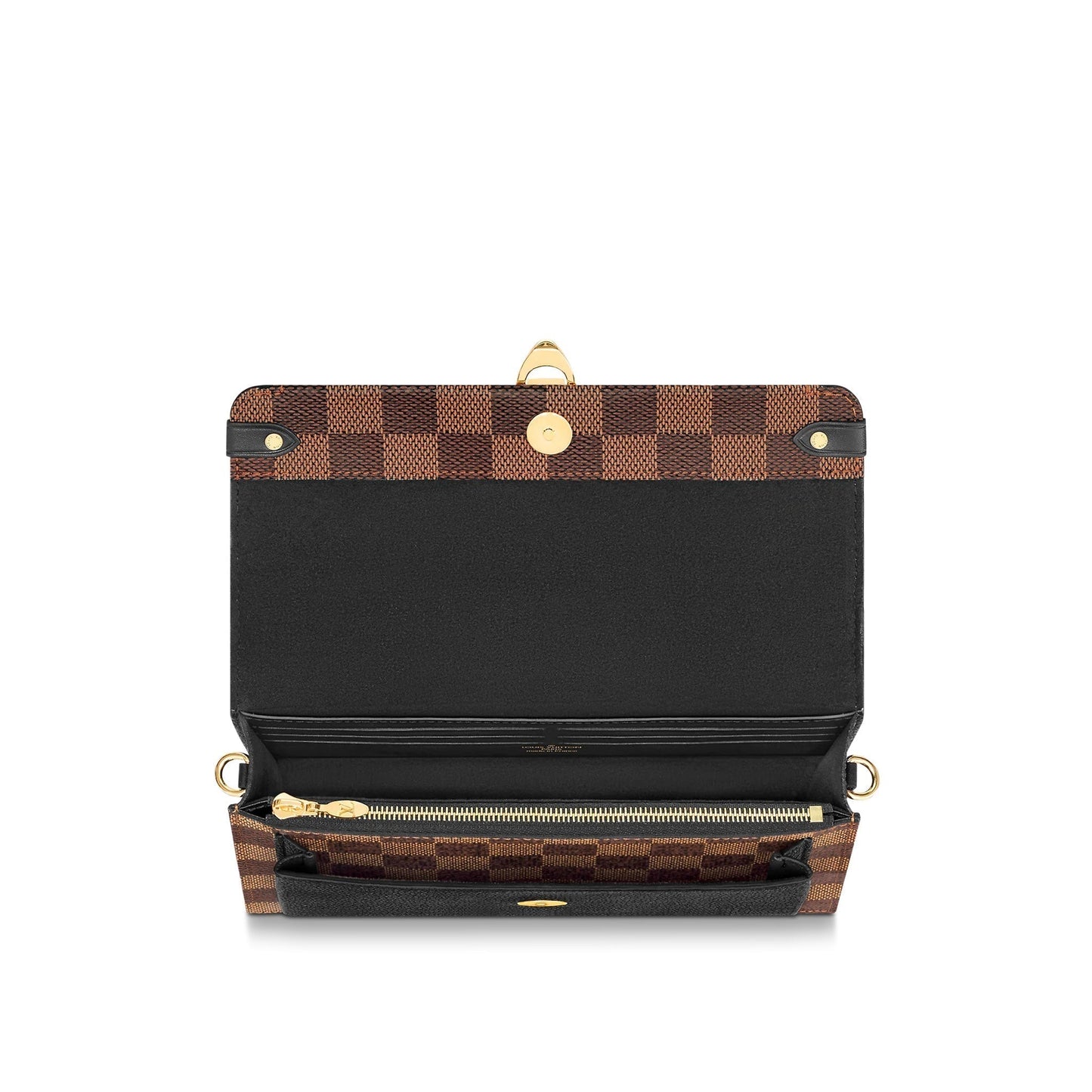 LU VI -  DAMIER EBENE VAVIN CHAIN WALLET ON CHAIN