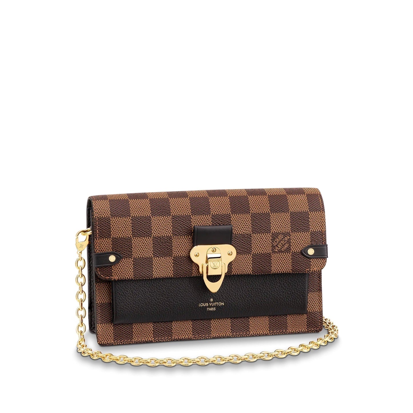 LU VI -  DAMIER EBENE VAVIN CHAIN WALLET ON CHAIN