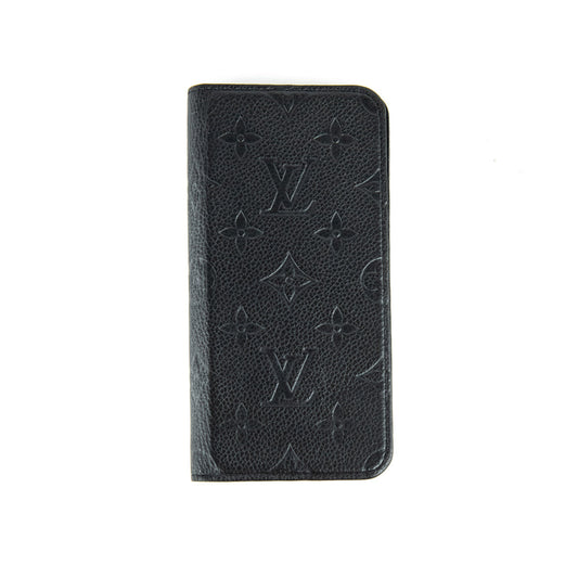 Louis Vuitton Black Empreinte Monogram iPhone X/XS Folio Case