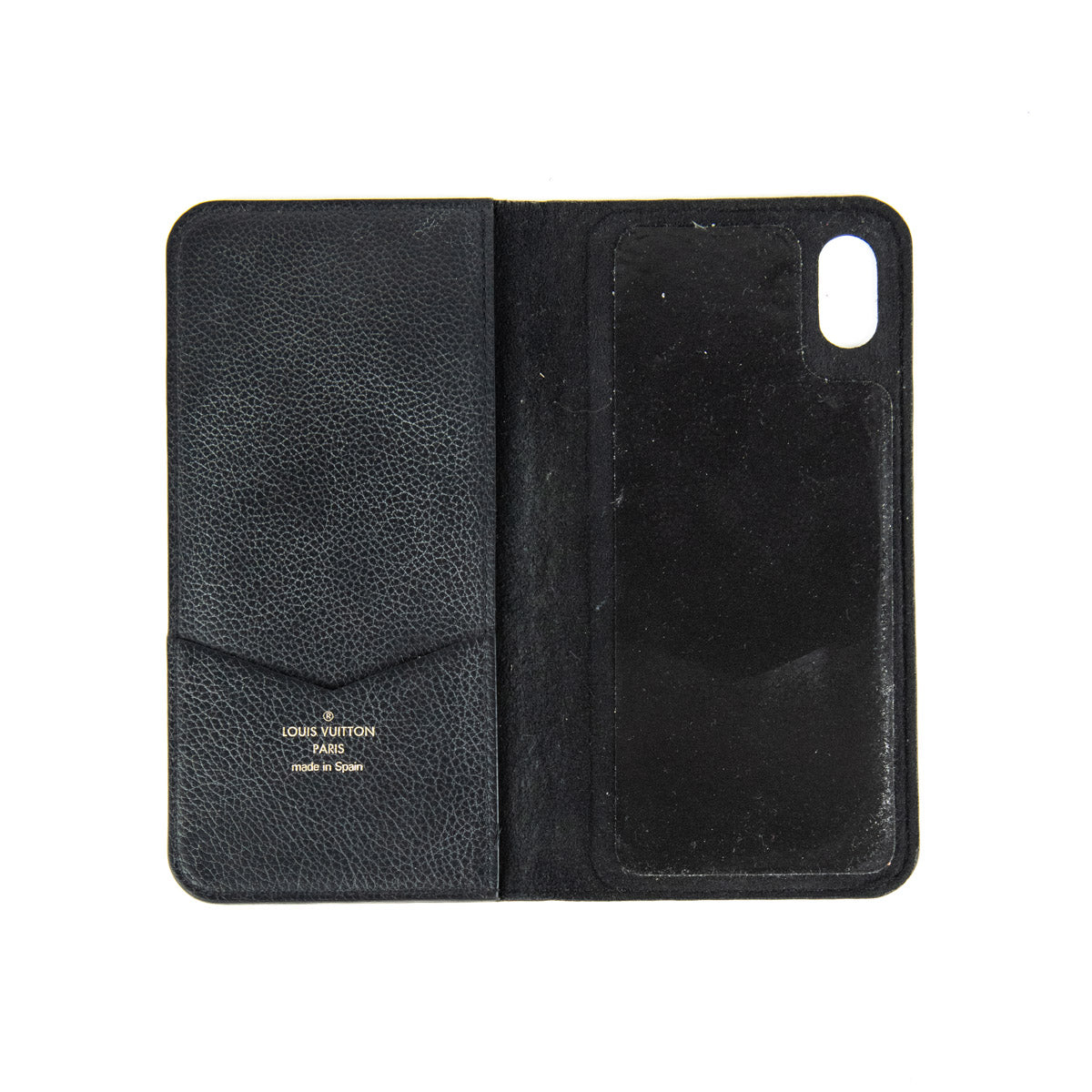 Louis Vuitton Black Empreinte Monogram iPhone X/XS Folio Case