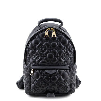 Louis Vuitton Black Lambskin Malletage Flower Palm Springs PM