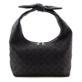 Louis Vuitton Black Monogram Mahina Why Knot MM
