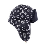 Louis Vuitton Black Wool Monogram Chapka Carry On Hat