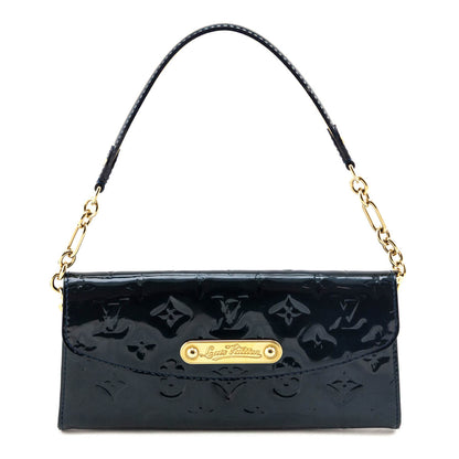 Louis Vuitton Bleu Nuit Monogram Vernis Sunset Boulevard Convertible Clutch