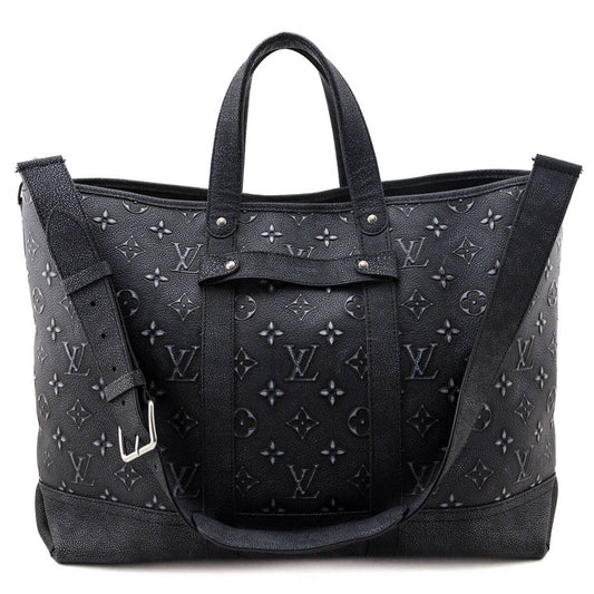 Louis Vuitton Charcoal Cowhide Faded Monogram Journey Tote