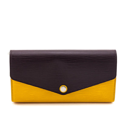 Louis Vuitton Citron Brown Epi Sarah Wallet NM
