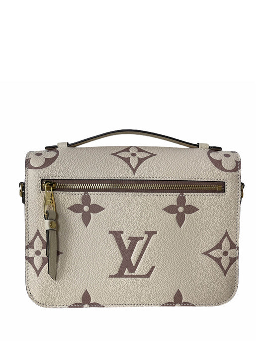 Louis Vuitton Cream Empreinte Pochette Metis Messenger Bag