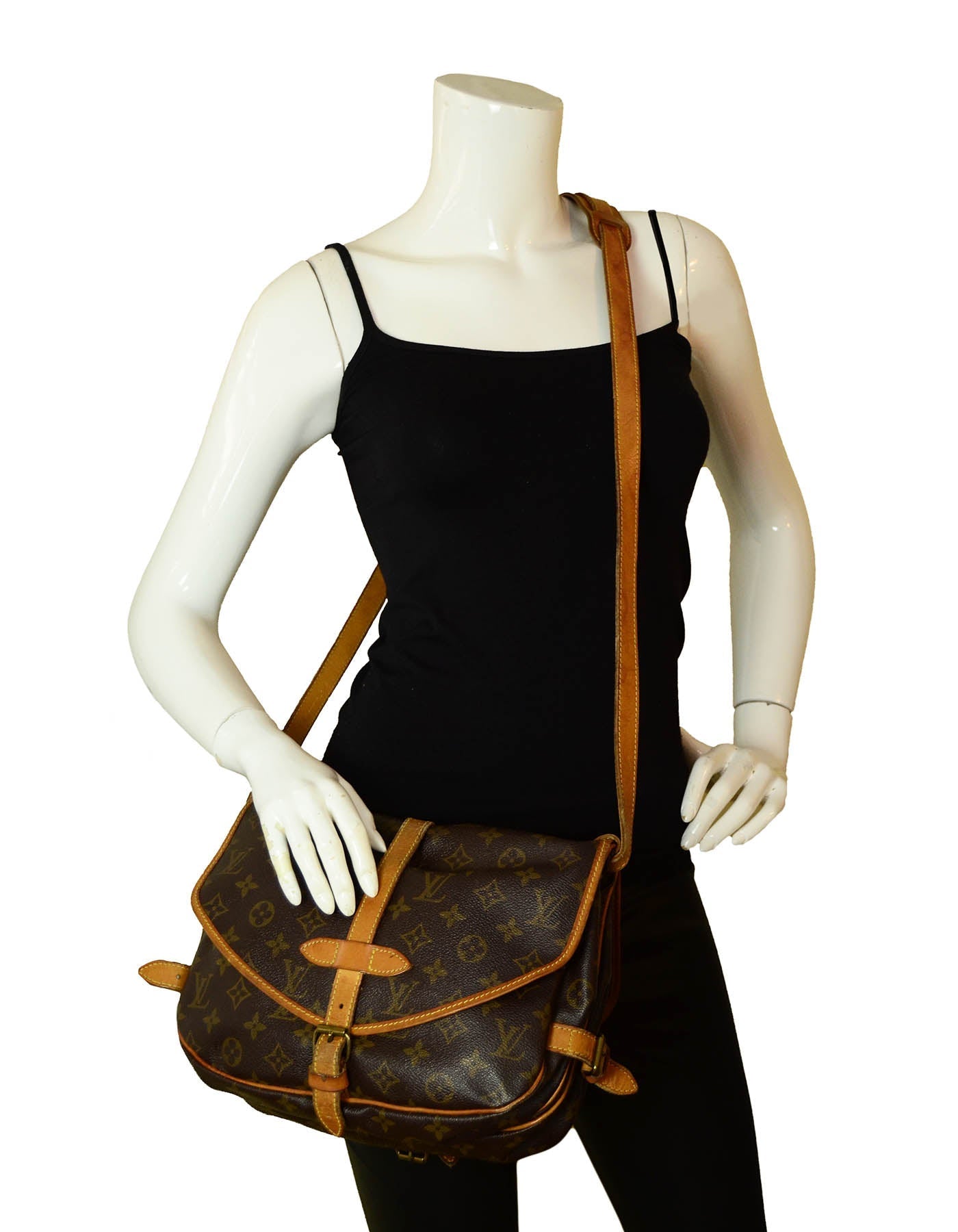 Louis Vuitton Monogram Saumur 30 Double Saddle Messenger Bag
