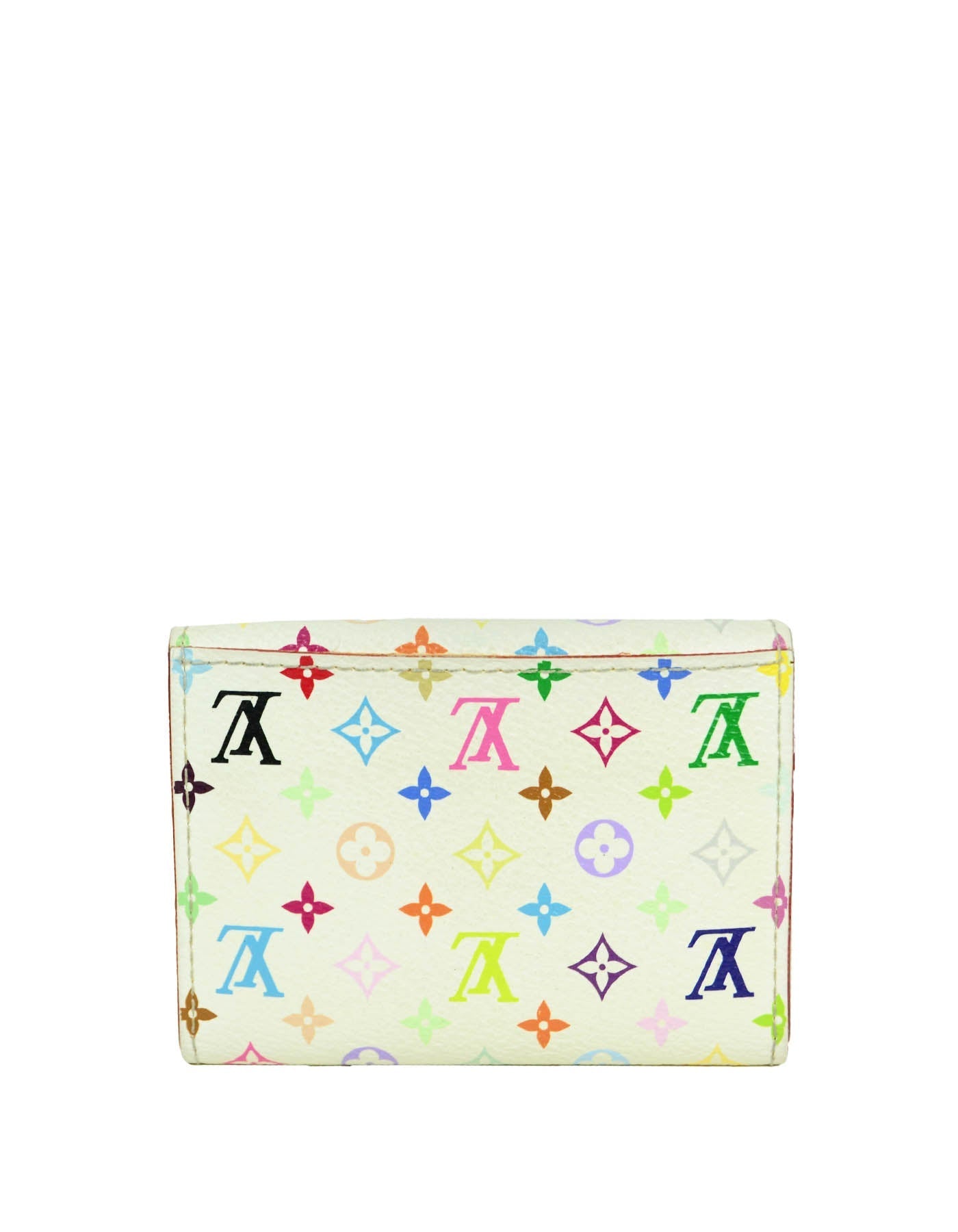 Louis Vuitton White Multicolor Monogram Card Holder