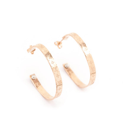 Louis Vuitton Nanogram Hoop Earrings