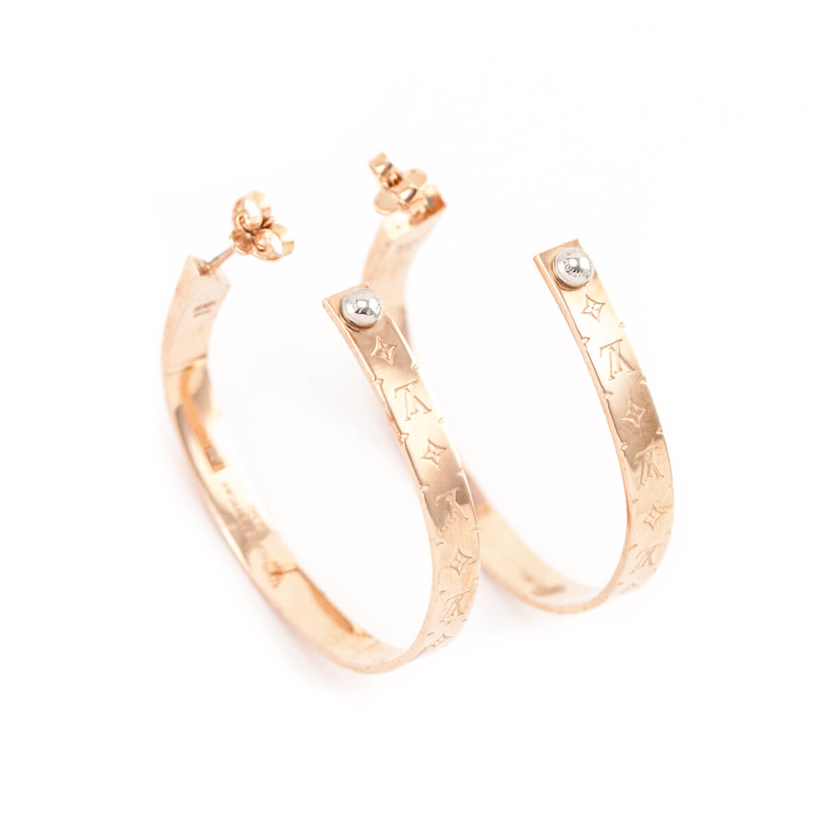 Louis Vuitton Nanogram Hoop Earrings