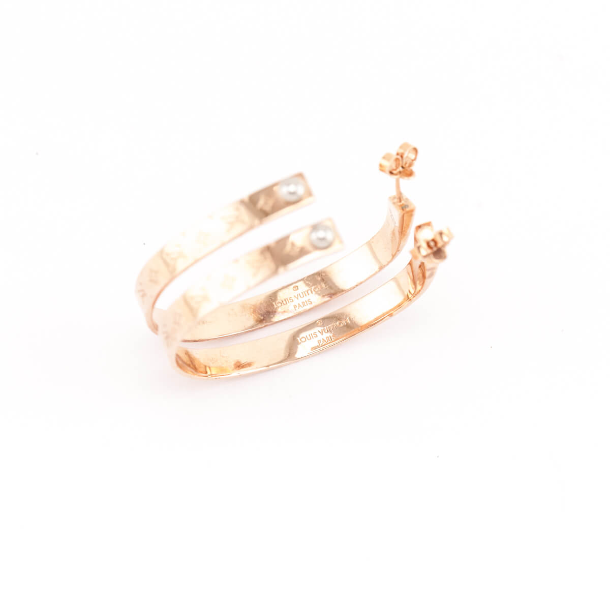 Louis Vuitton Nanogram Hoop Earrings