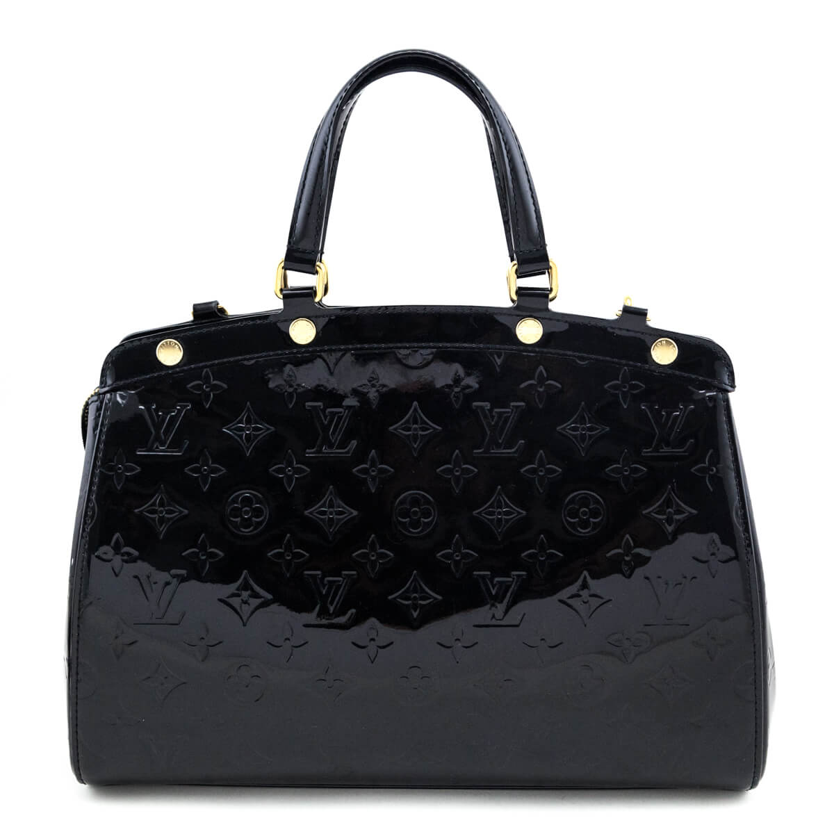Louis Vuitton Noir Magnetique Monogram Vernis Brea MM