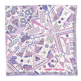 Louis Vuitton Pink & Purple Silk Aiyana Scarf