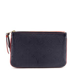 Louis Vuitton Red & Marine Empreinte Double Zip Pochette Without Chain