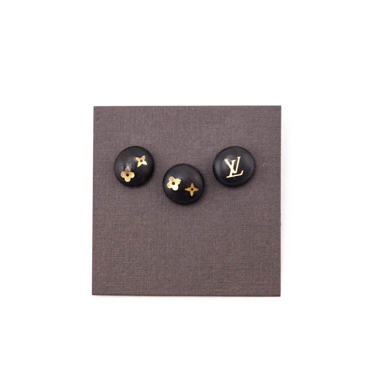 Louis Vuitton Sylvania Wood Monogram Earring Set