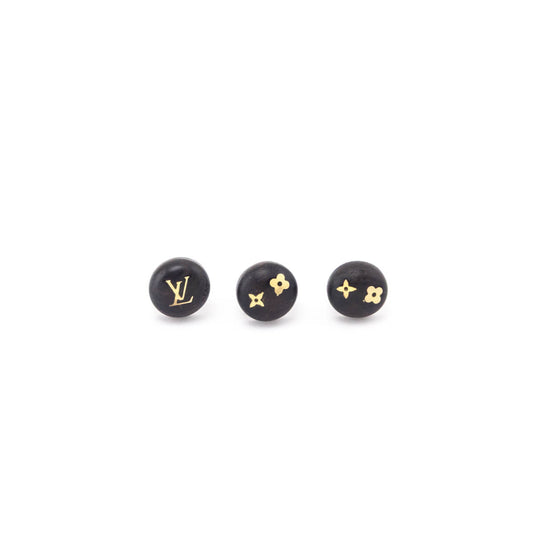 Louis Vuitton Sylvania Wood Monogram Earring Set