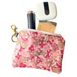 LV Tumbled Monogram   Silk Scarf Coffee Run Keychain Bag