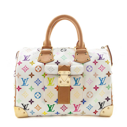 Louis Vuitton White Monogram Multicolor Speedy 30