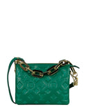 Louis Vuitton Emeraude Green Lambskin Embossed Monogram Coussin BB Crossbody Bag