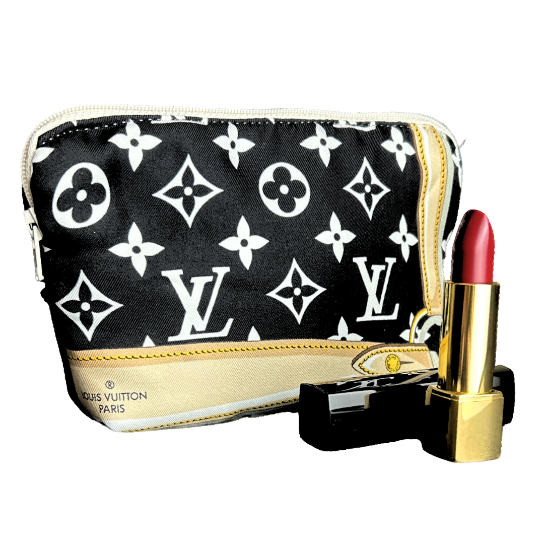 LV Monogram   Silk Scarf Beauty Bag