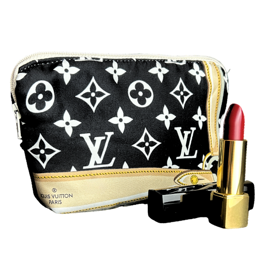 LV Monogram   Silk Scarf Beauty Bag