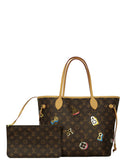 Louis Vuitton Monogram Love Lock Neverfull MM Tote Bag