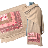Tumbled Monogram   Silk Scarf & Cashmere Shawl