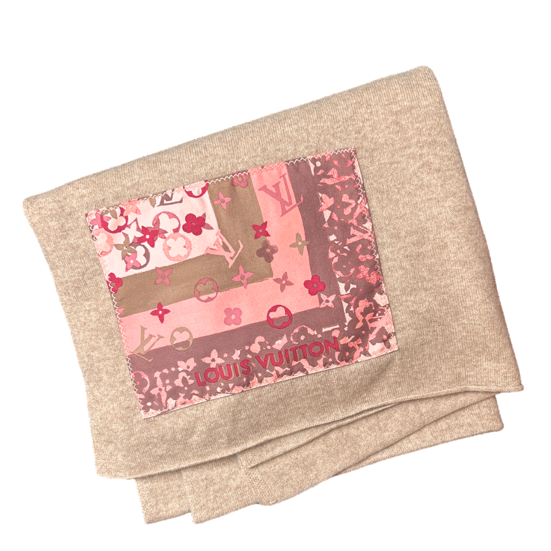 Tumbled Monogram   Silk Scarf & Cashmere Shawl