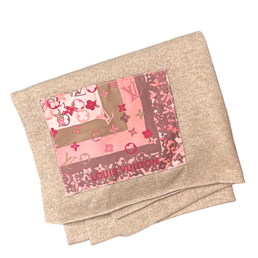 Tumbled Monogram   Silk Scarf & Cashmere Shawl