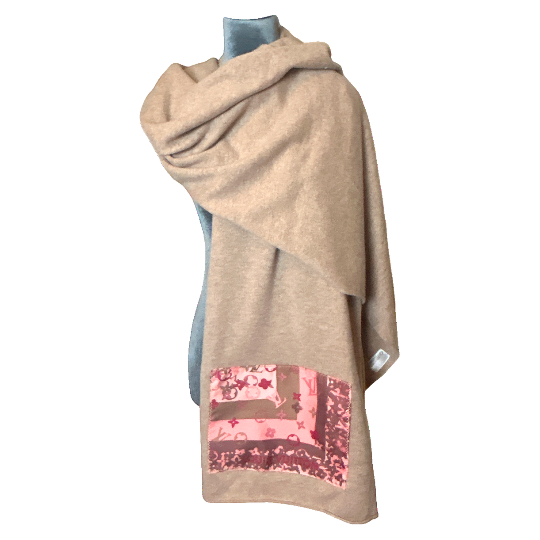 Tumbled Monogram   Silk Scarf & Cashmere Shawl