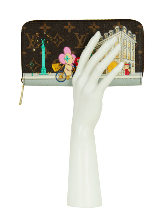 Louis Vuitton '22 Paris Vivienne Holiday Animation Monogram Zippy Wallet
