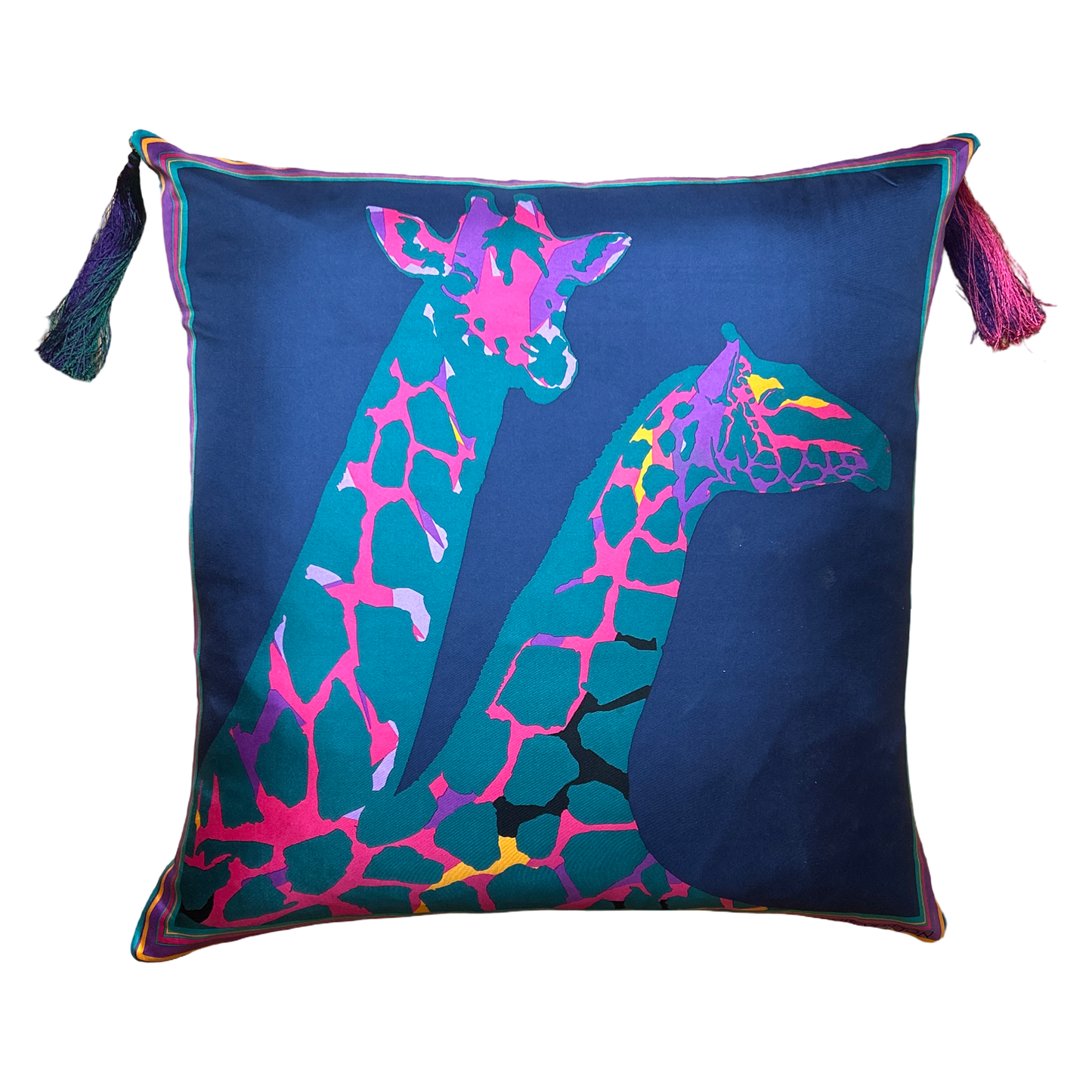 Giraffe   Silk Scarf Pillows 26"