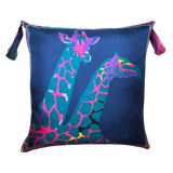 Giraffe   Silk Scarf Pillows 26"