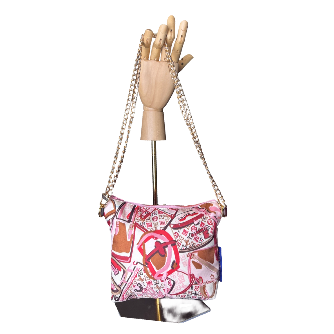 LV Malle Monogram   Silk Scarf Crossbody Bag