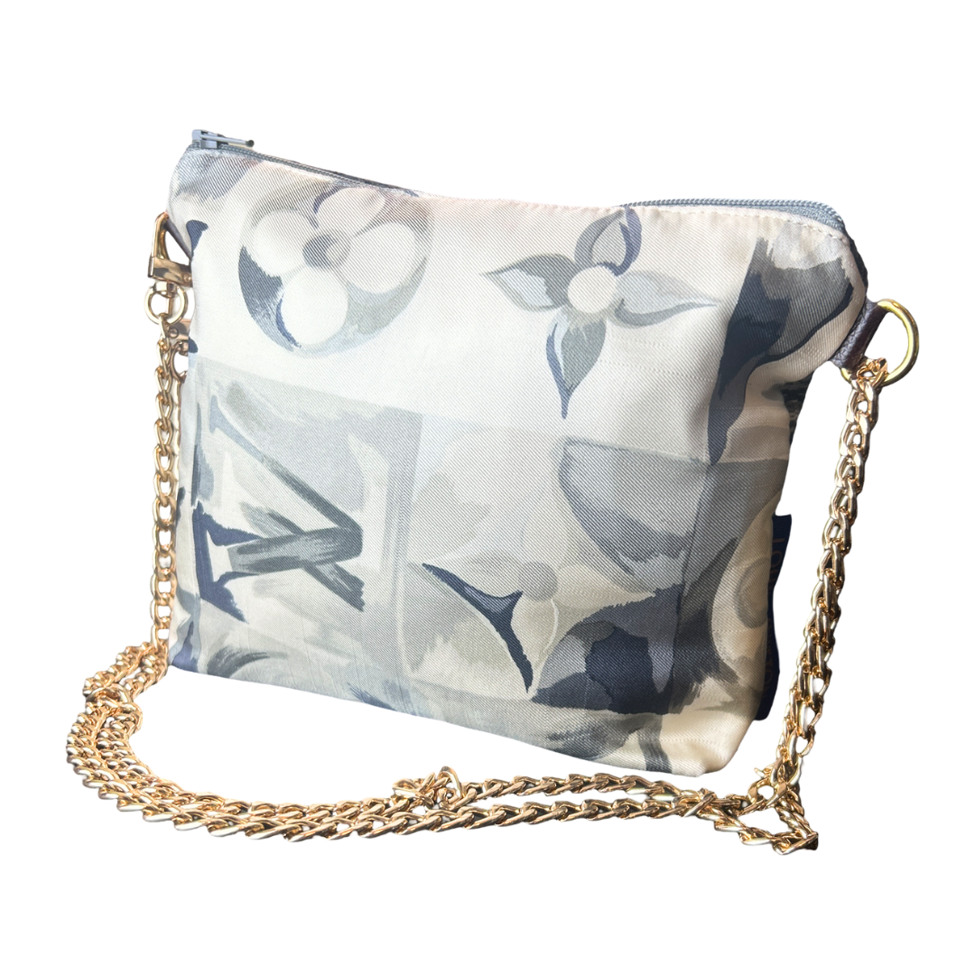Au Fils du Temps   Silk Scarf Crossbody Bag