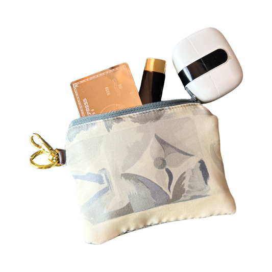 Au Fils du Temps   Silk Scarf Coffee Run Keychain Bag
