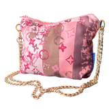 LV Tumbled Monogram   Silk Scarf Crossbody Bag