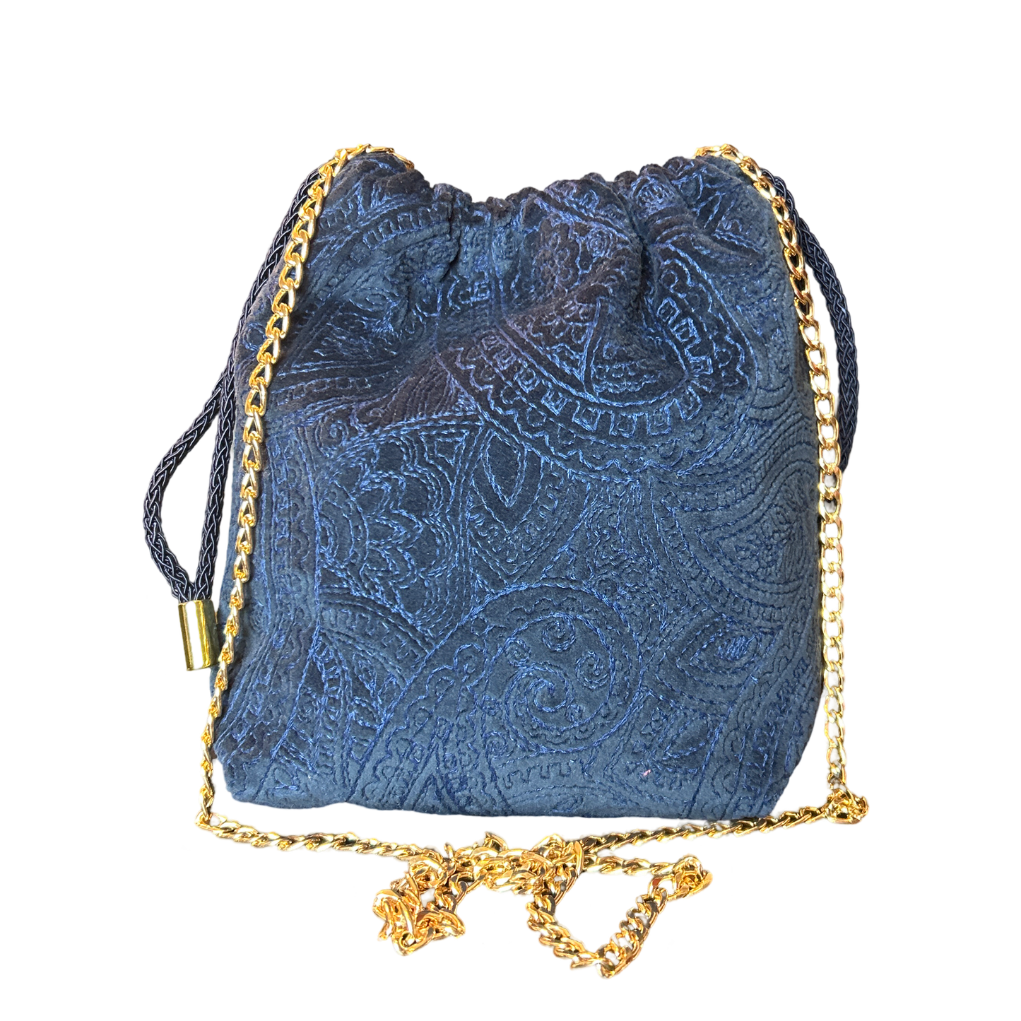 LV Monogram   Silk Scarf Drawstring Crossbody Bag