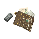 Monogram Luggage   Silk Scarf Coffee Run Keychain Bag
